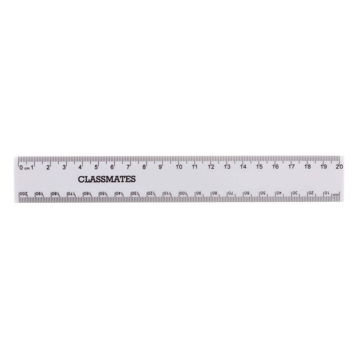 Shatterproof 20Classmates/Mm Ruler White P10