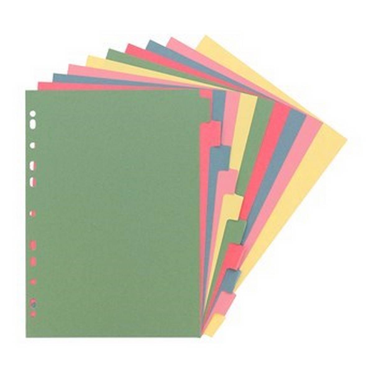 Classmates A4 Index Dividers 10 Part Multi-hole Punched - Pack of 25