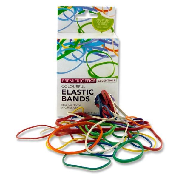 Concept Multicoloured Elastic Bands Box Of 100G Assorted Sizes