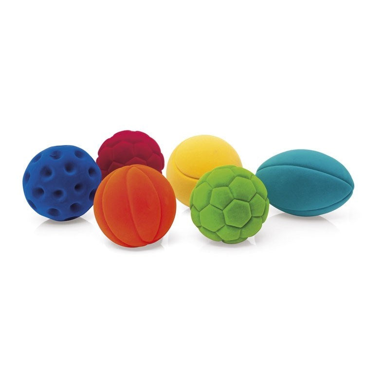 **Set of 6 Rubbabu Mini Sport Balls