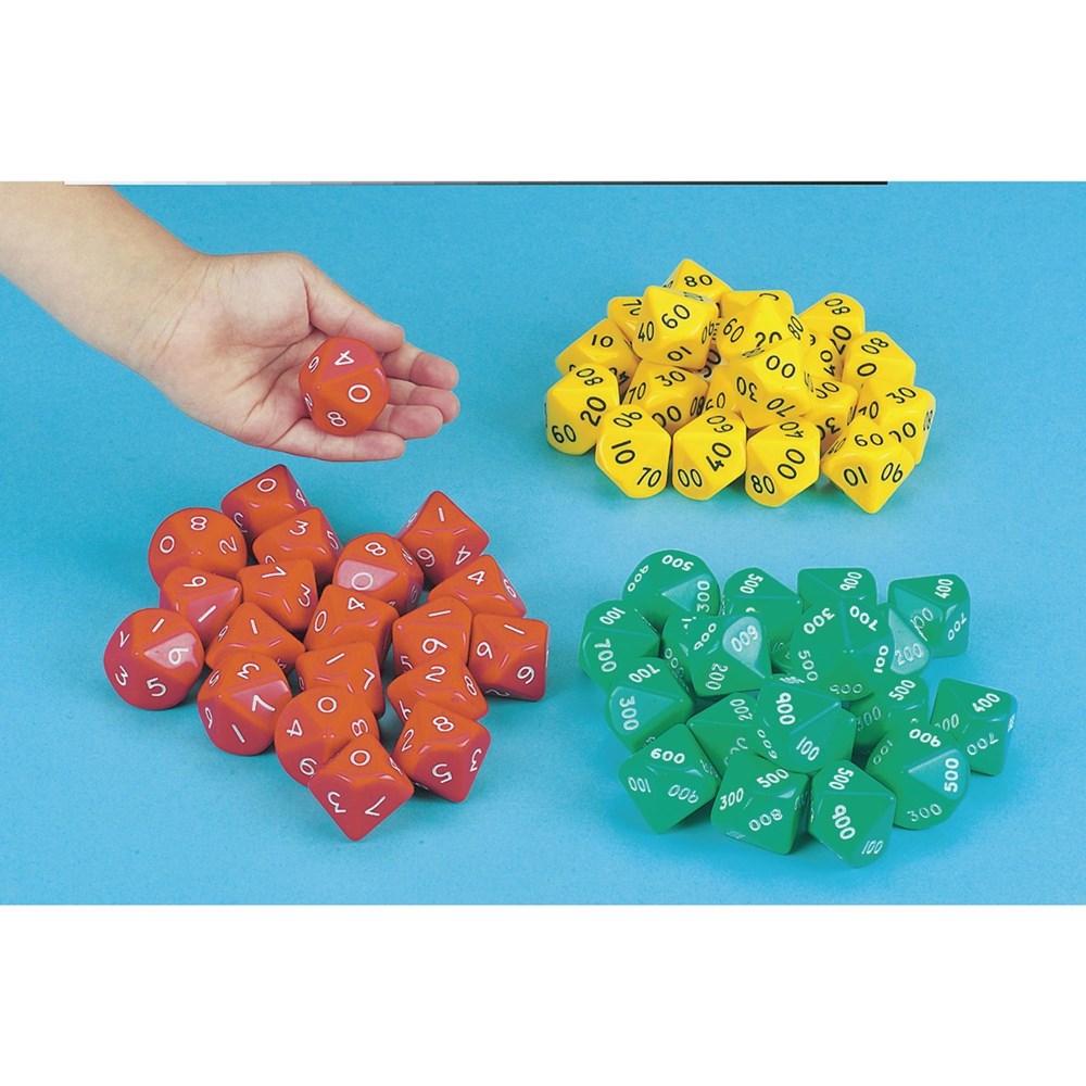 Hundreds Tens and Units Dice Pack of 60