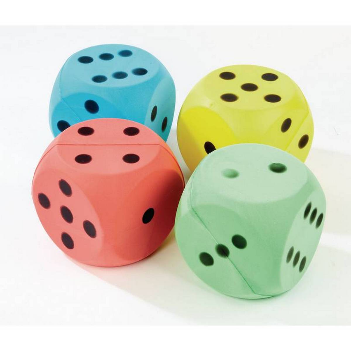 Foam Dice Pk 4 Multi Coloured