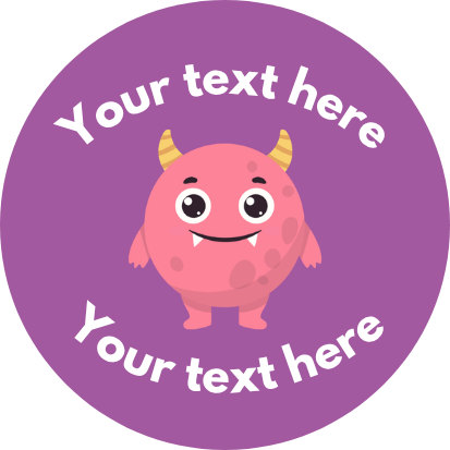 Pink Monster - Personalised Sticker