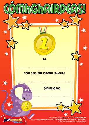 **Praise Pad -Comhghairdeas!