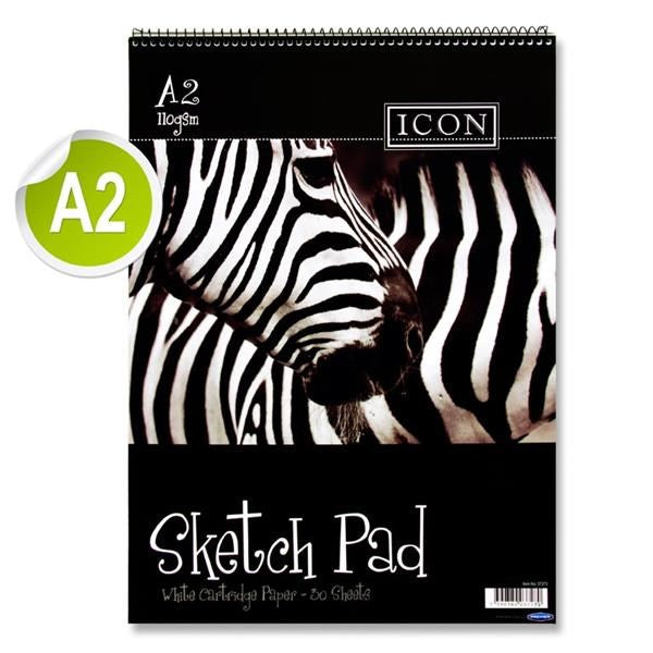 **Icon A2 110Gsm Spiral Sketch Pad 30 Sheets