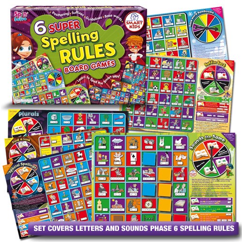 6 Super Spelling Rules Games