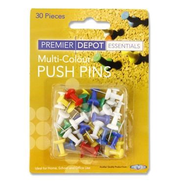 Concept 30 Coloured Push Pins