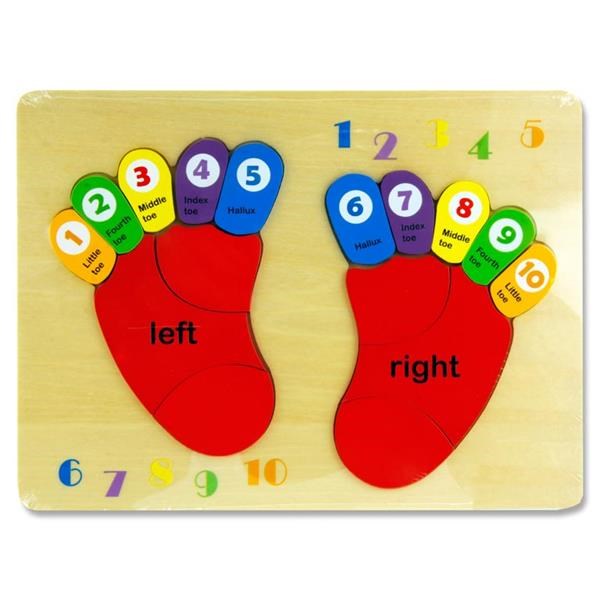 ** Counting My Feet Wooden Puzzle