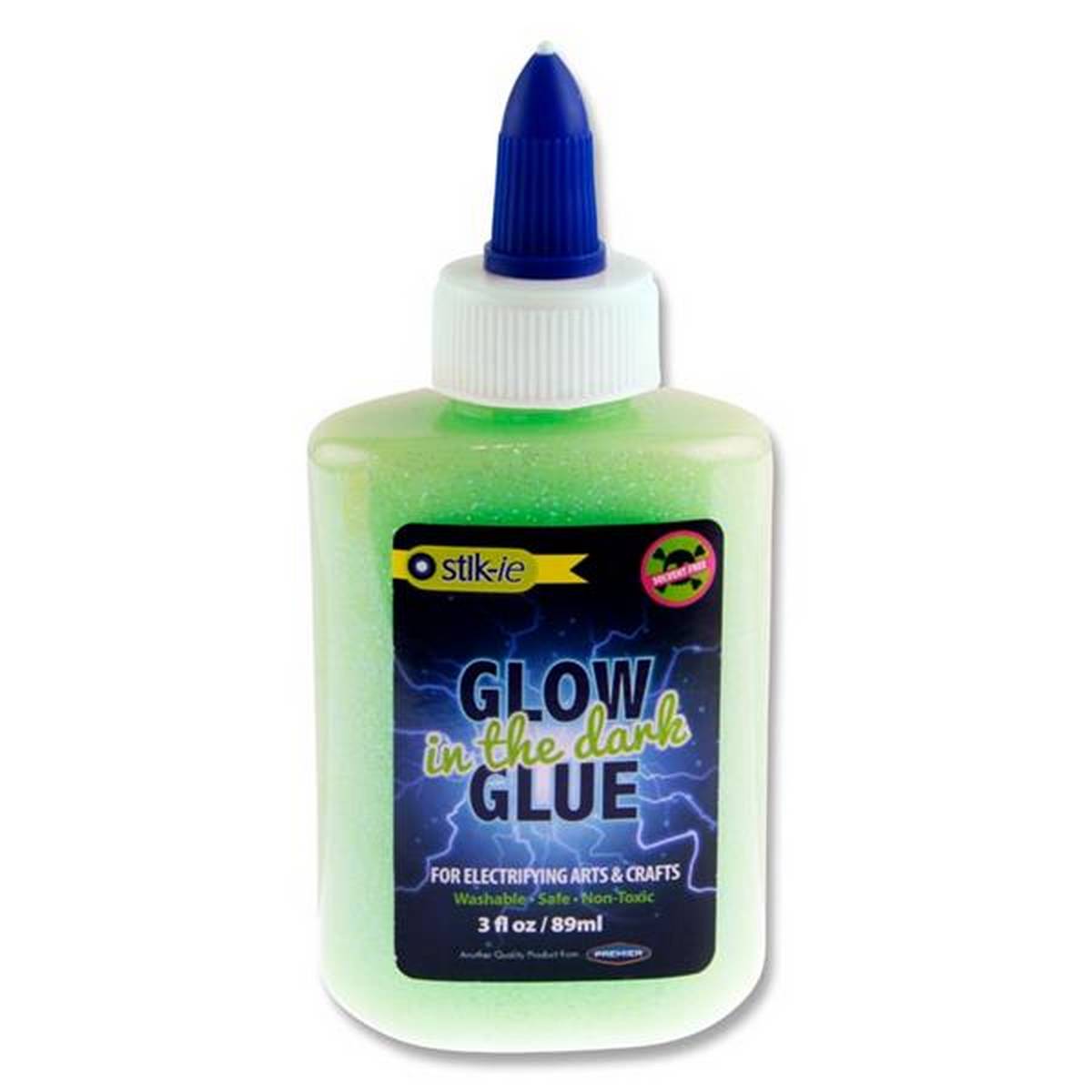 **Glow In The Dark Glitter Glue 89ml Pack of 12