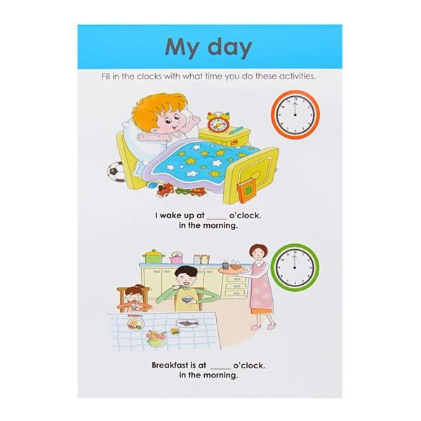 Ormond A5 Wipe Clean Activity Book - Time