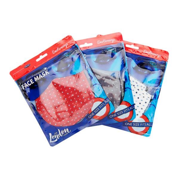 ** Fabric Face Mask (3 layers) - Polka Dot