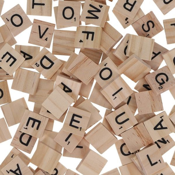 Wooden Letter Tiles Set of 100