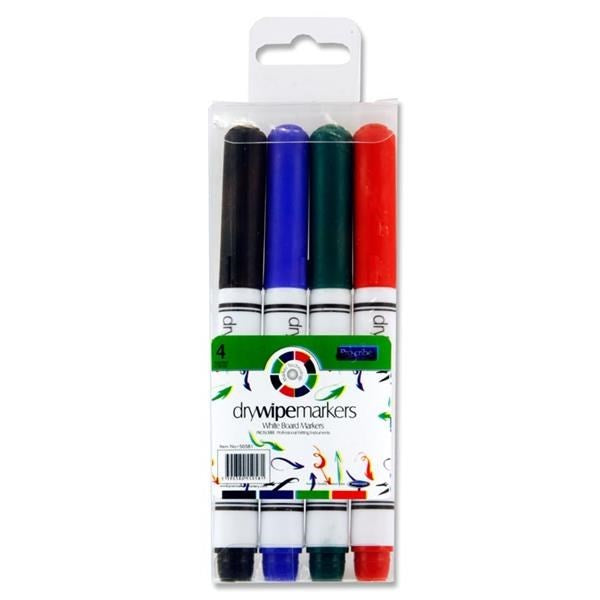 ProScribe Whiteboard Markers Asstd Colours Pack Of 4