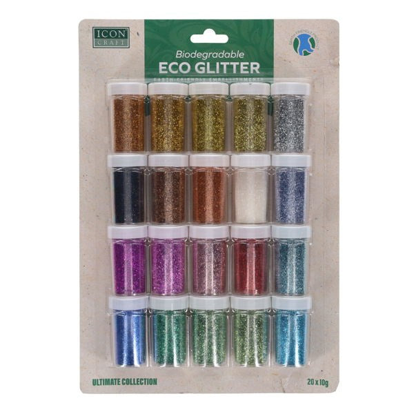 Biodegradable Glitter 10g - 20 Assorted Pack
