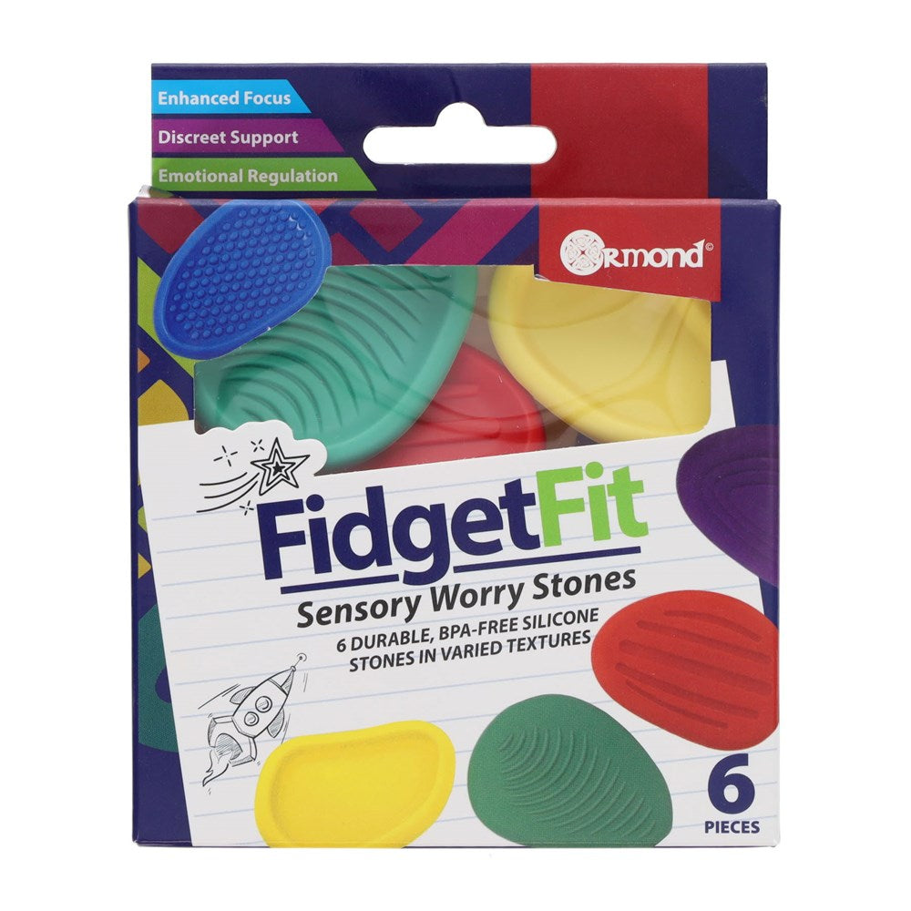 Fidget Fit Sensory Worry Stones Pack of 6