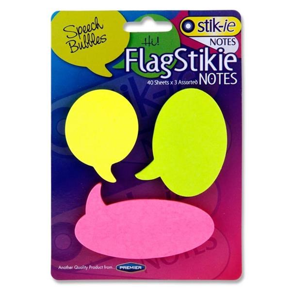 Stik.ie 3 Sticky Notes Speech Bubbles