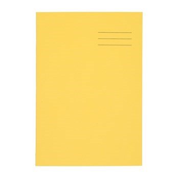 A4 Exercise Book 80 Page, 7Mm Squared, Yellow - Pack Of 50 - ABC School Supplies
