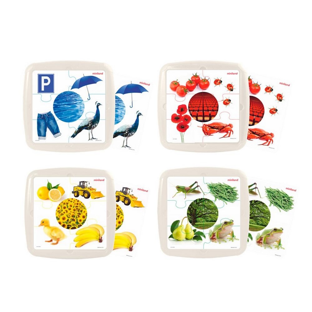 4 Puzzles Set: Primary Colors