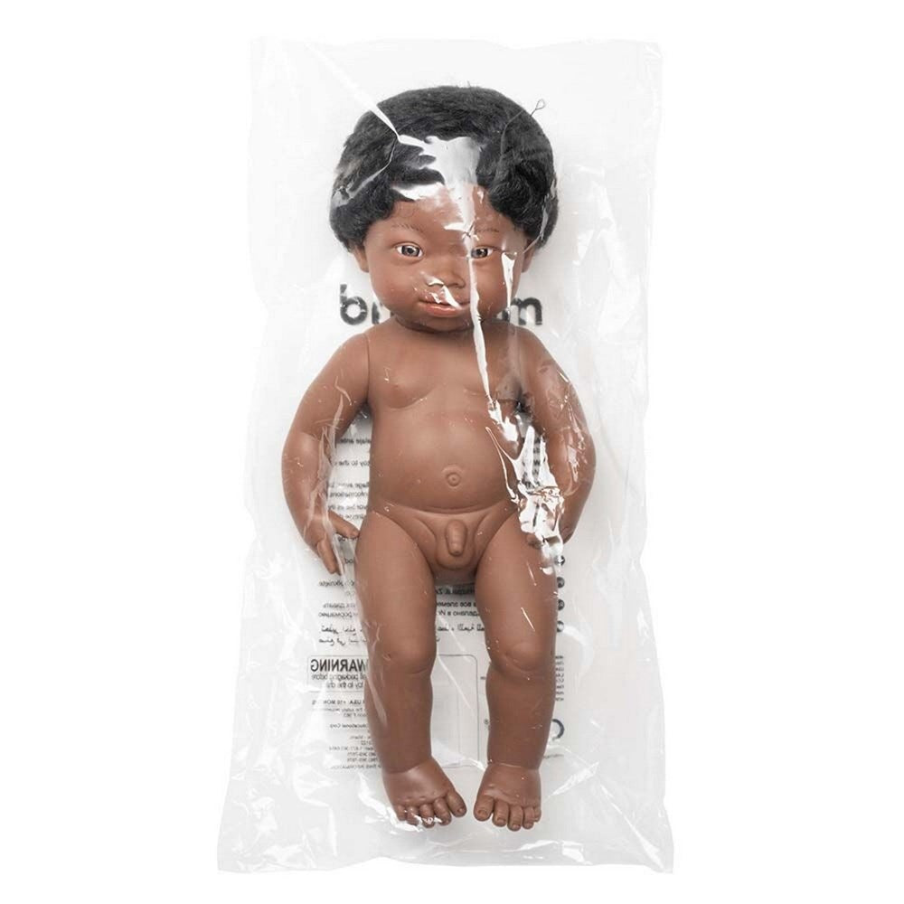 Baby Doll African Boy with Down Syndrome 38 cm
