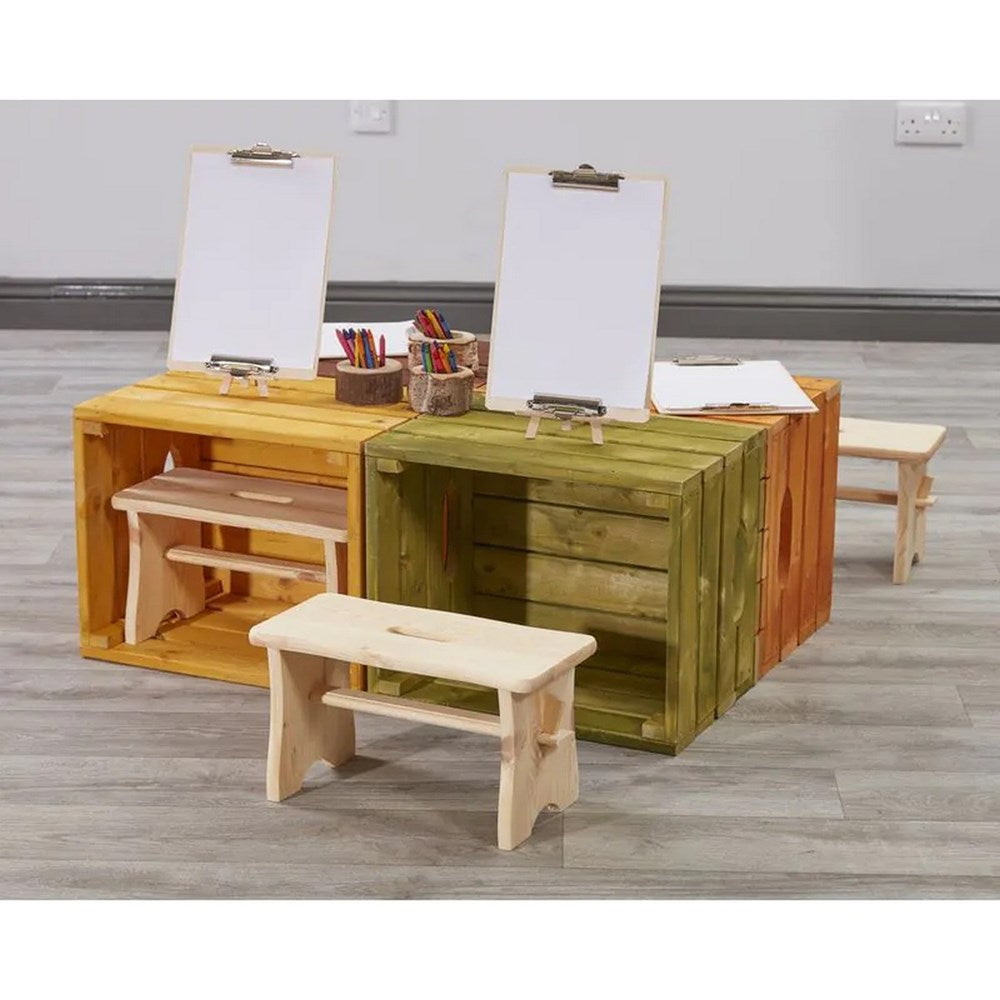 Cosy Large Coloured Crates Storage/Seats Set Of 4