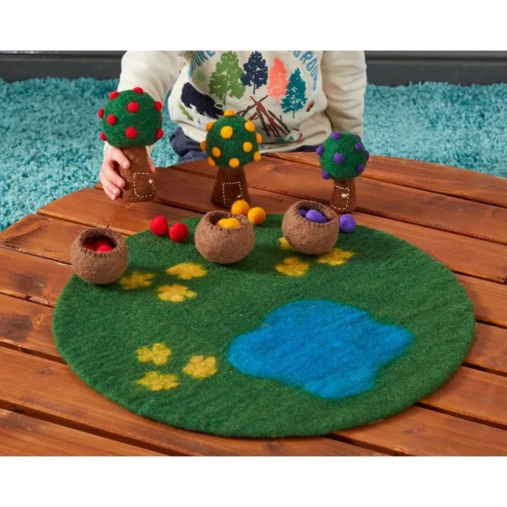 Felt Fruit Trees With Fruit - 36 Piece Set