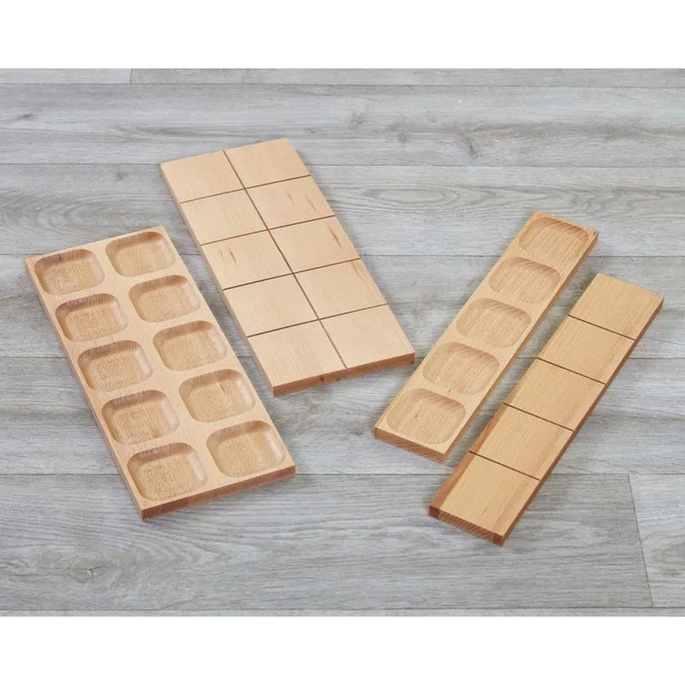 Reversible Wooden Five & Ten Frames - Set of 4