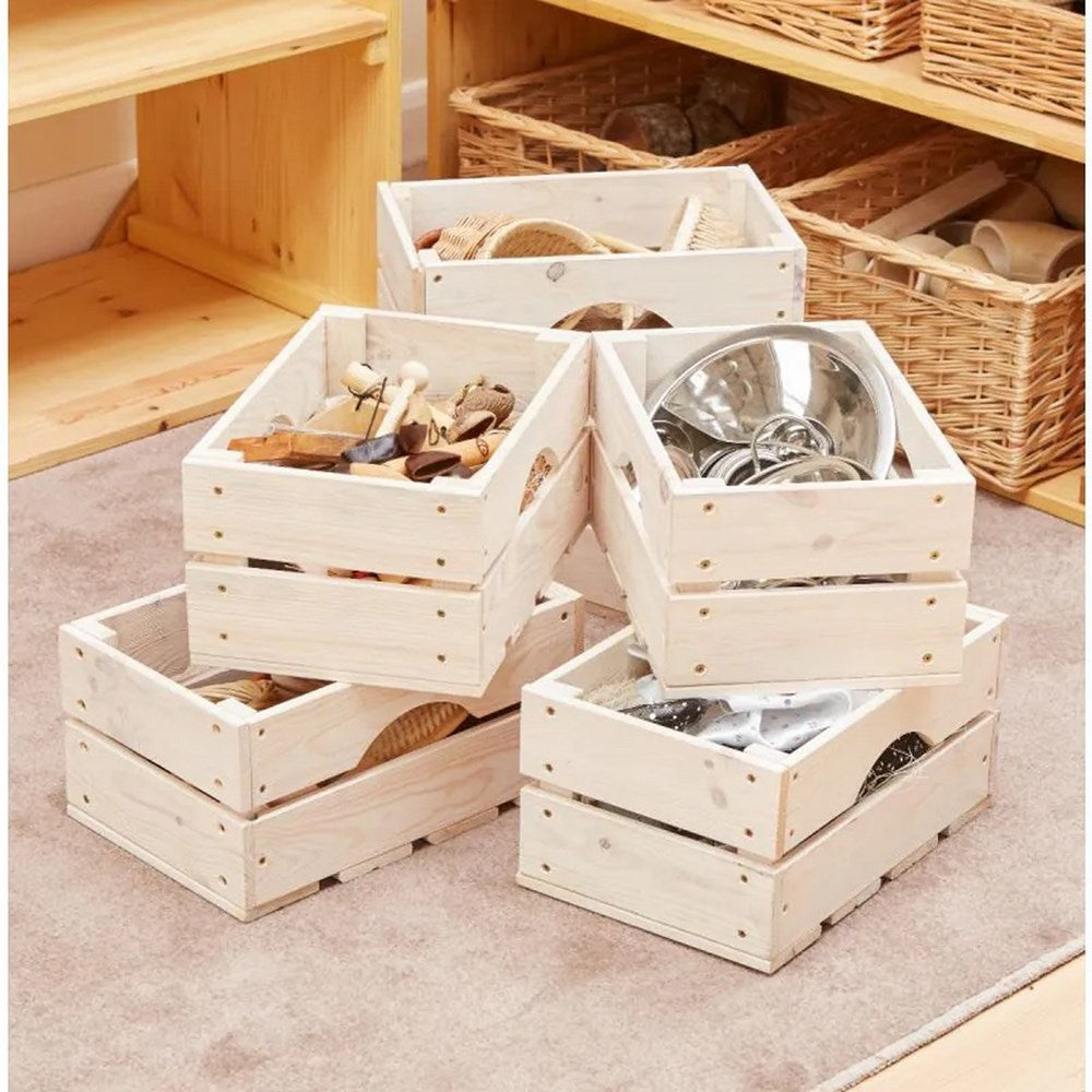 Cosy All Wood Grab Crates Set Of 6