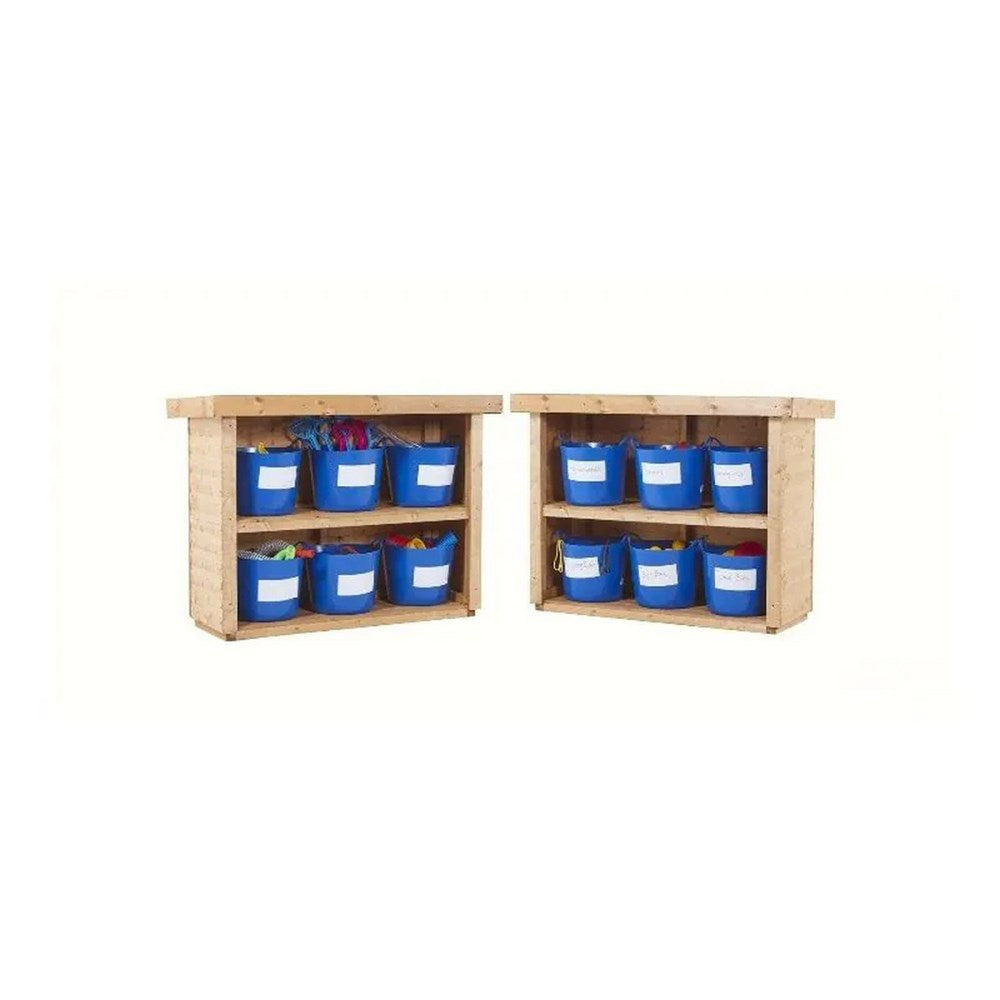 Cosy Ephgraves Outdoor Medium Tub Storage Shelves 6 Tub Store Set Of 2