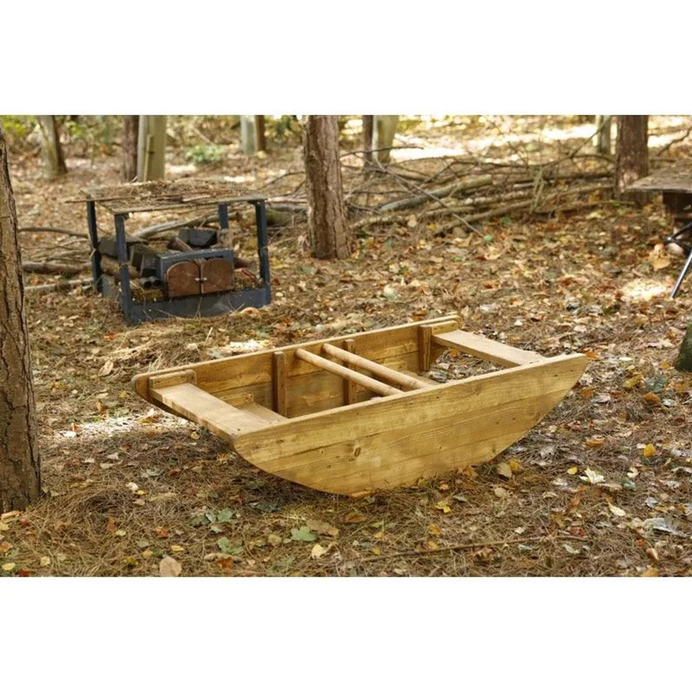 Cosy Outdoor Rocking Boat And Steps