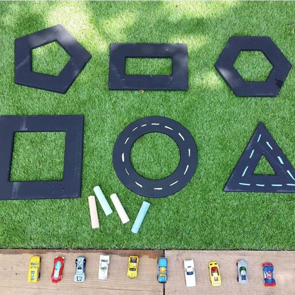 Cosy Chalkboard Shape Tracks Set Of 6