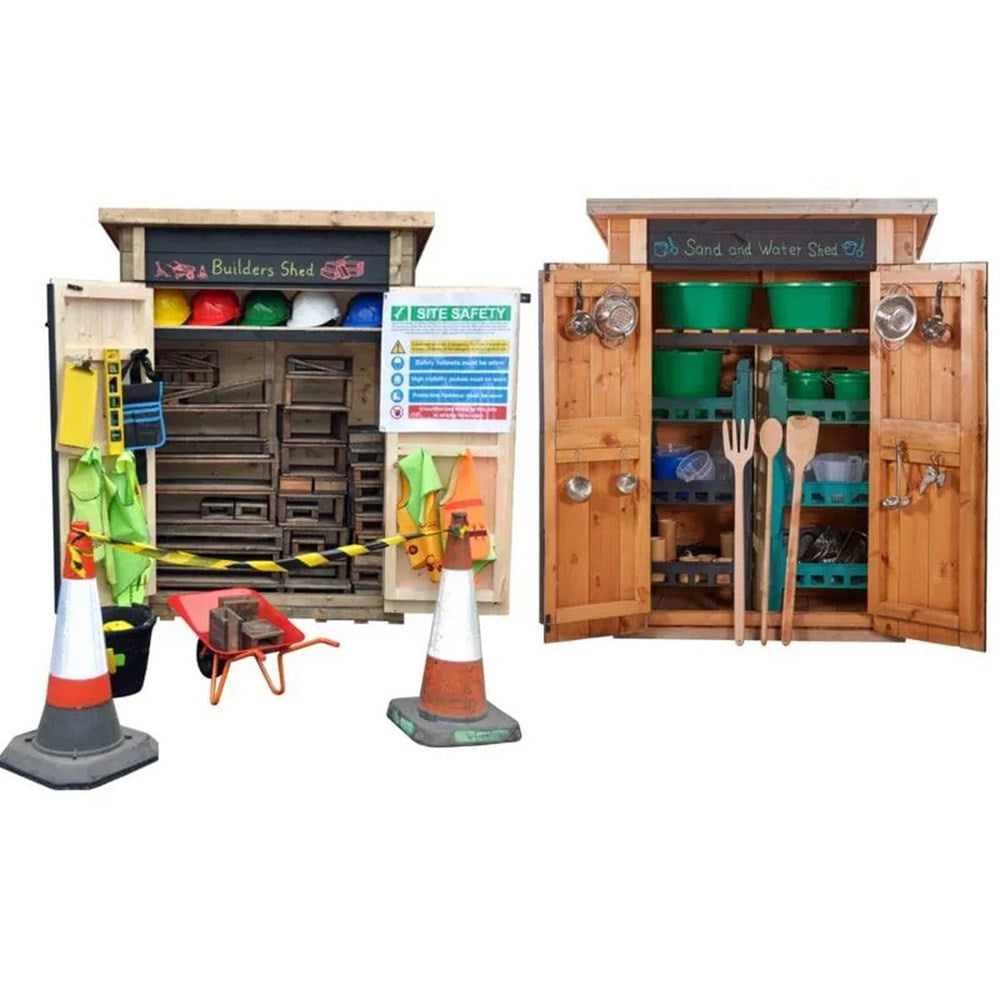 Cosy Sand And Water Shed & BuilderS Shed Set Of 2