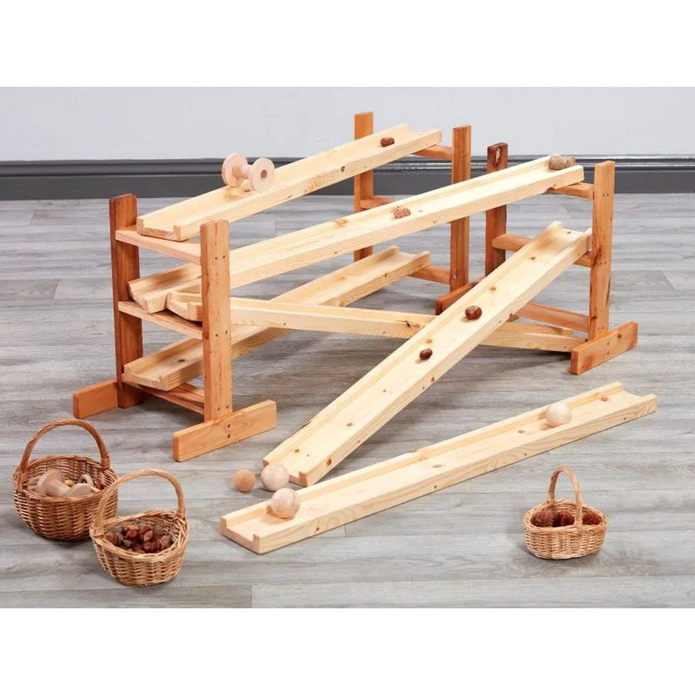 Wooden Chutes and Stands - Set of 9
