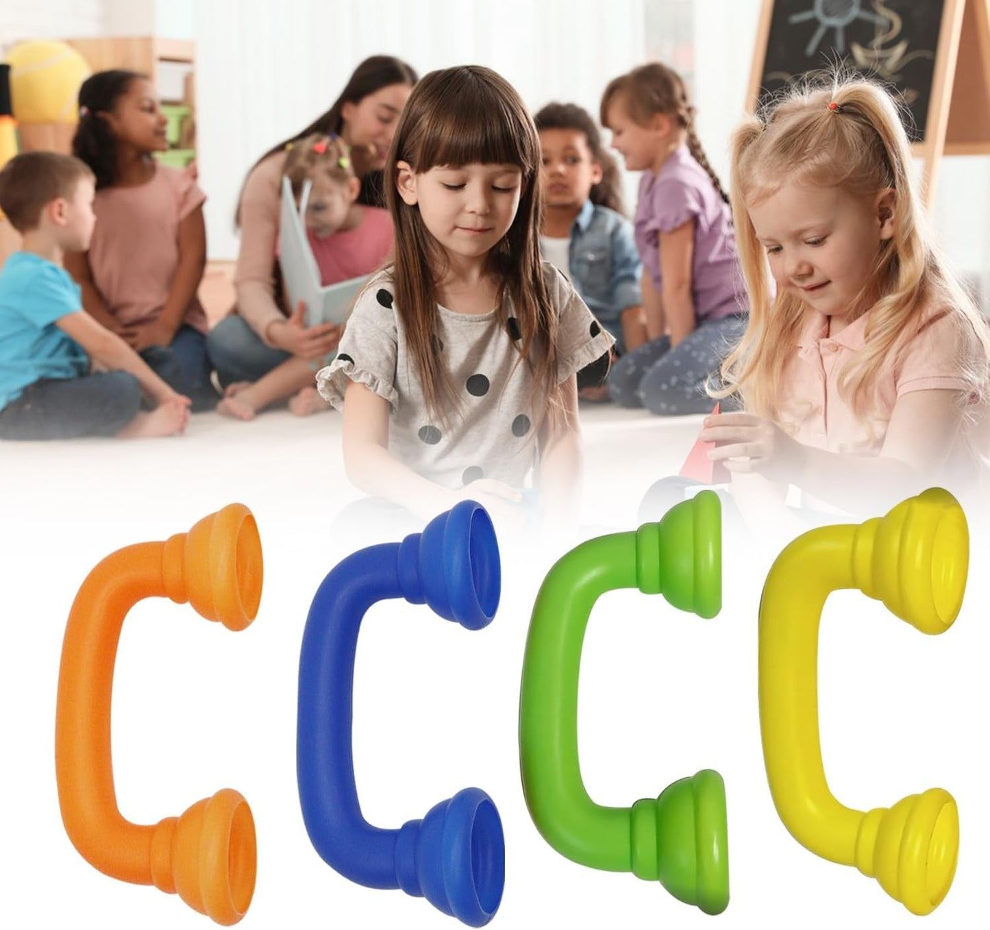 ABC Essentials Whisper Reading Phones Set of 4 - ABC School Supplies