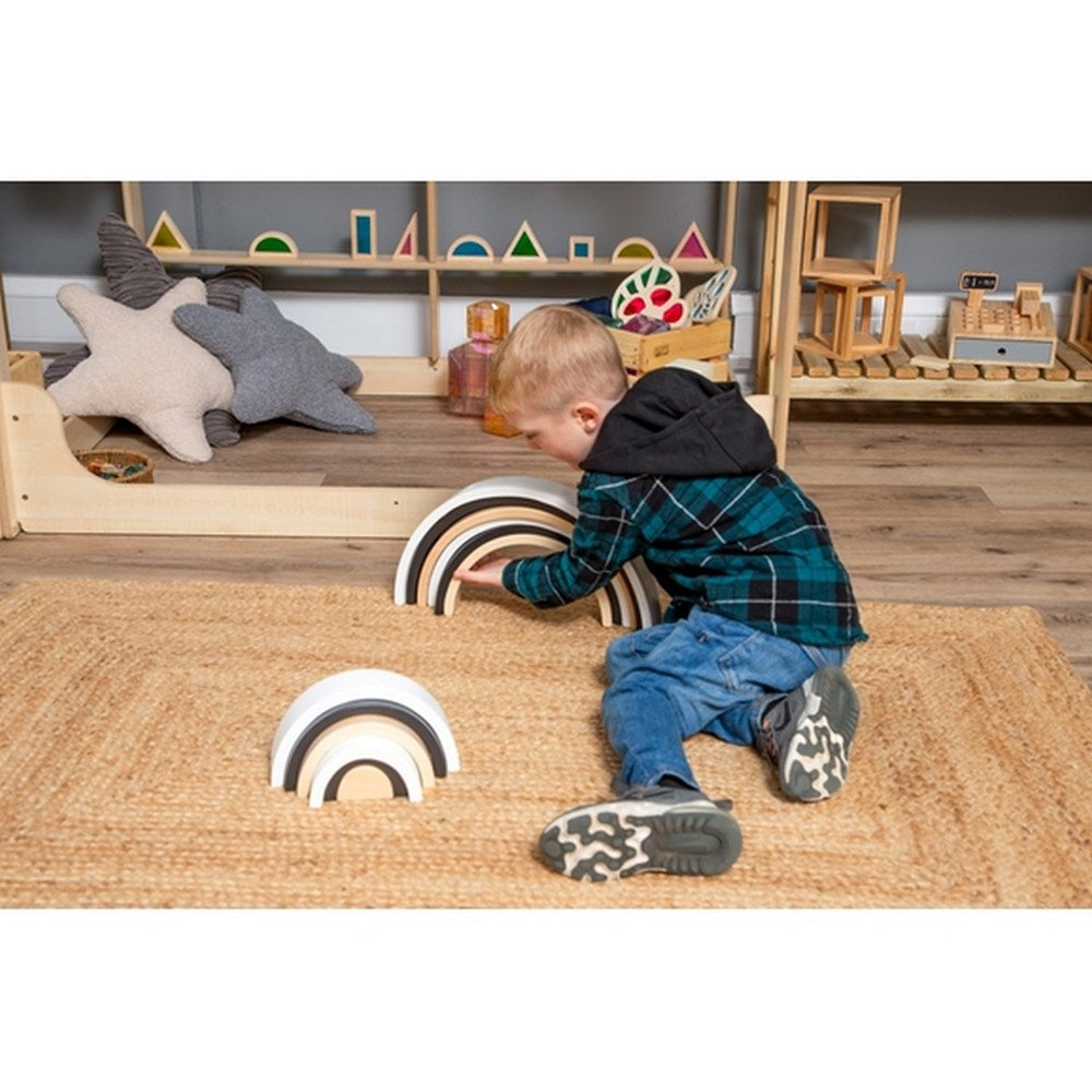 Monochrome Wooden Stacking Rainbow