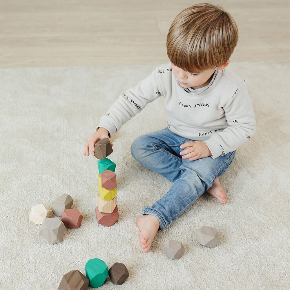 Miniland Towering wood stones 18 pieces