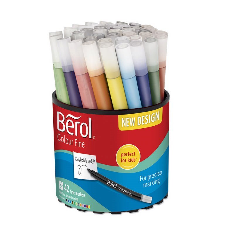 Berol Colourfine Pens 42 Assorted - ABC School Supplies