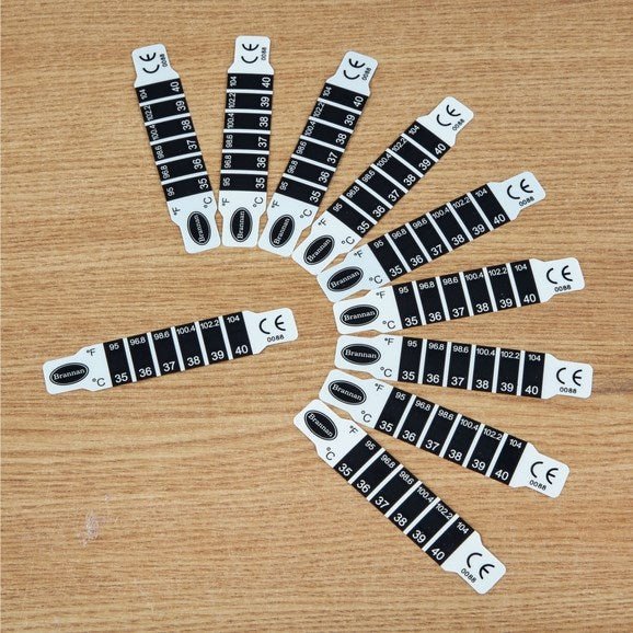 Brannan Forehead Thermometer Strips - Pack of 10 - ABC School Supplies