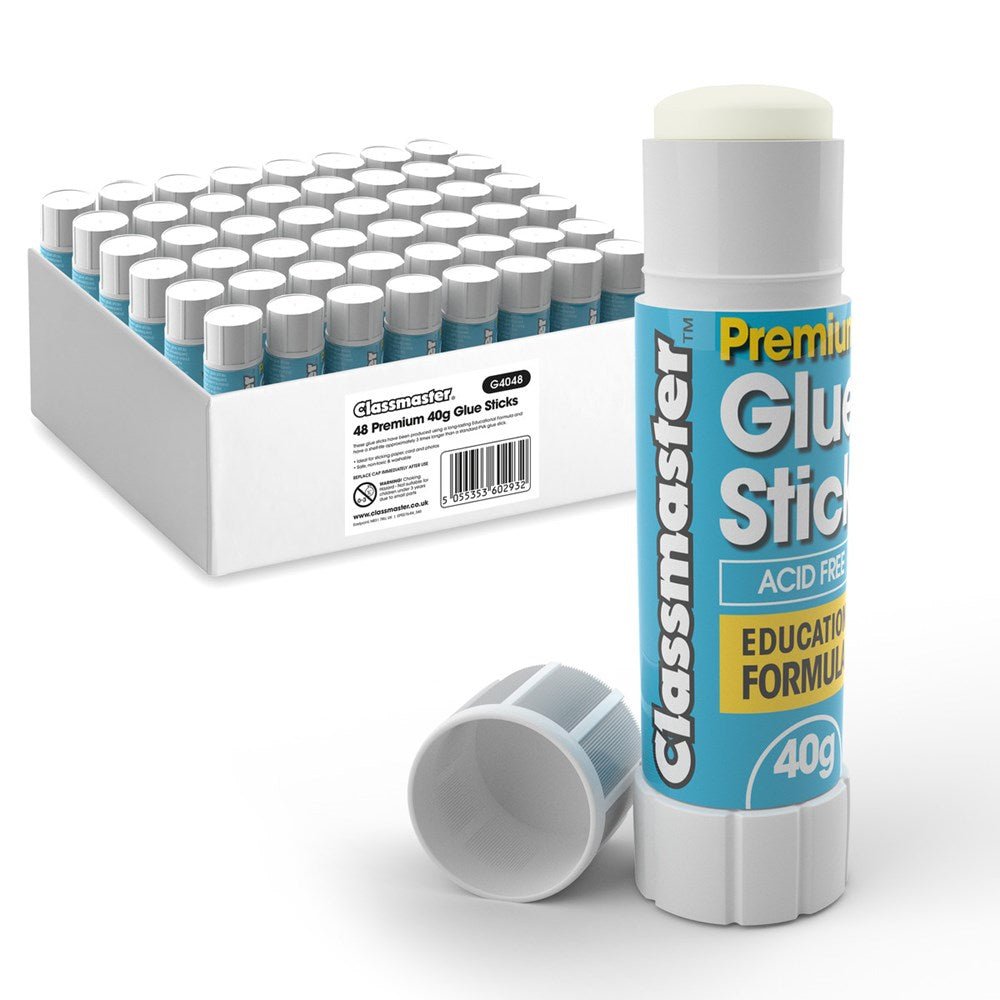 Classmaster Premium Pvp Gluestick 40G Pack of 48 - ABC School Supplies