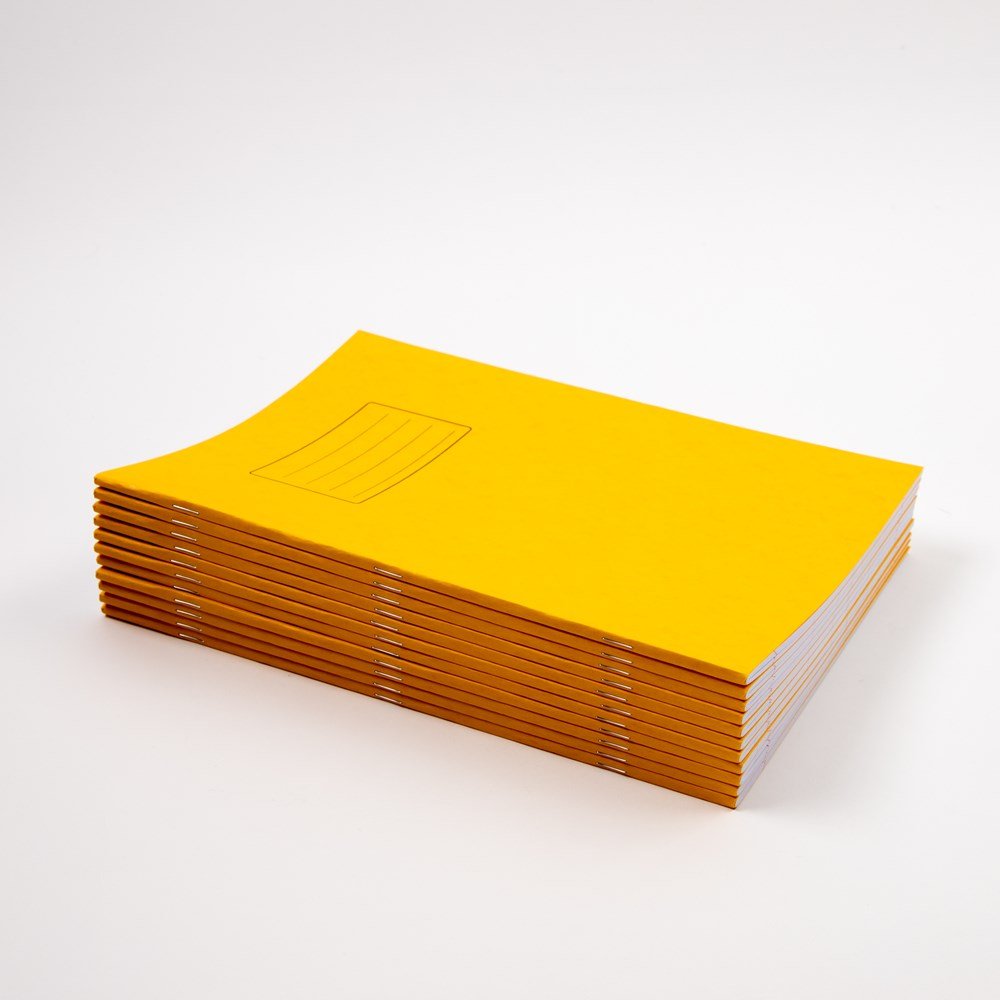 Classmates A4 Exercise Book 64 Page, 8mm Ruled With Margin, Yellow - Pack of 50 - ABC School Supplies