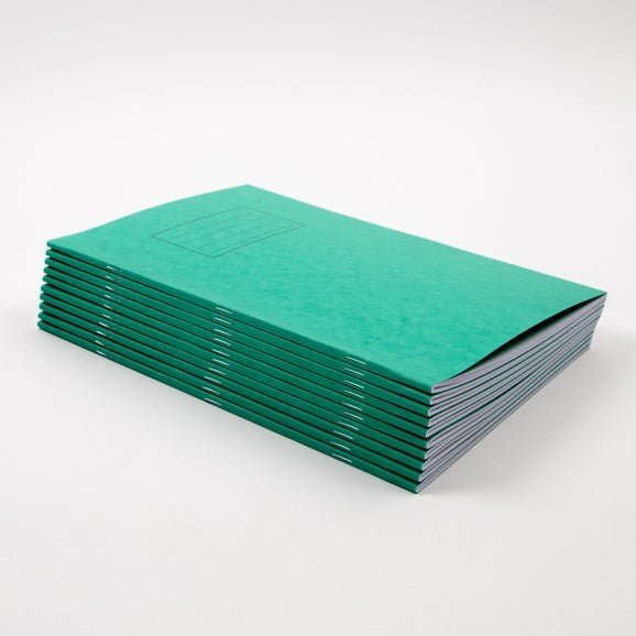 Classmates A4 Exercise Book 64 Page, Top Half Plain/Bottom 15mm Ruled, Green - Pack of 50 - ABC School Supplies