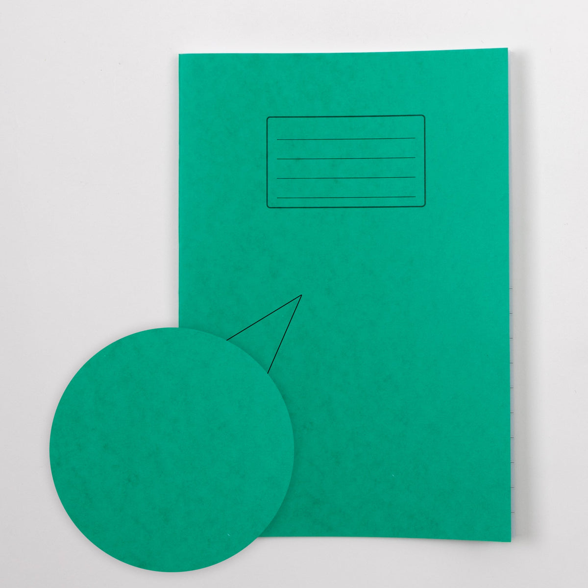 Classmates A4 Exercise Book 64 Page, Top Half Plain/Bottom 15mm Ruled, Green - Pack of 50 - ABC School Supplies