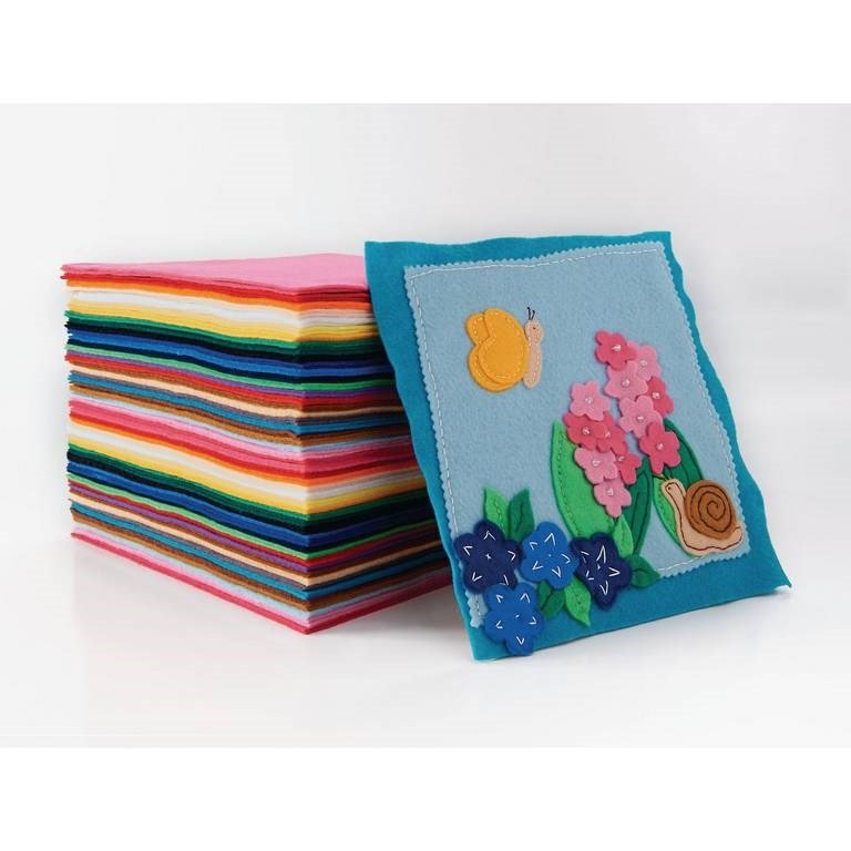 Classmates Felt Jumbo Squares - Assorted Pack Of 100 - ABC School Supplies