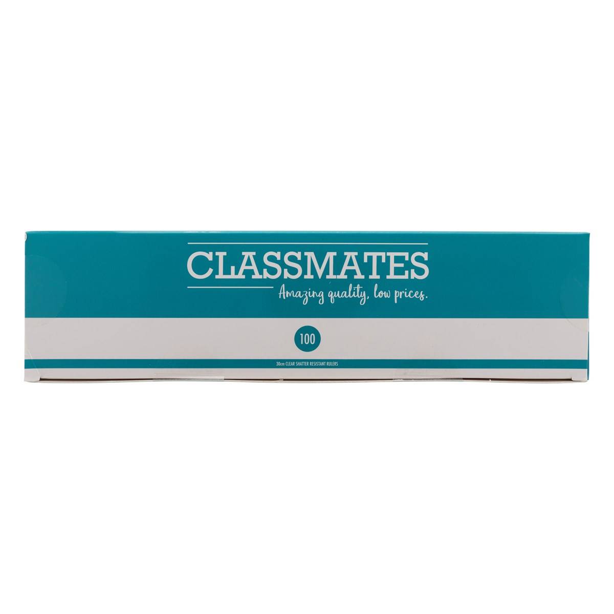 Classmates Shatter - Resistant Ruler - Transparent - 30cm - Pack of 100 - ABC School Supplies
