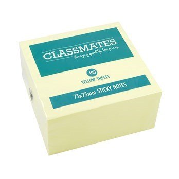 Classmates Sticky Notes Cube - Yellow - 75 X 75Mm - ABC School Supplies