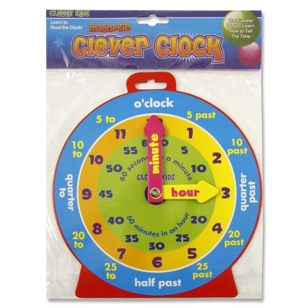 Clever Kidz 23Cm Magnetic Clever Clock - ABC School Supplies