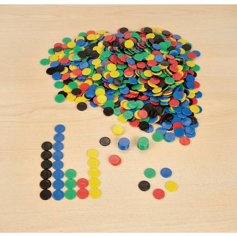 Clever Kidz Plastic Counters - 22Mm - Pack Of 500 - ABC School Supplies