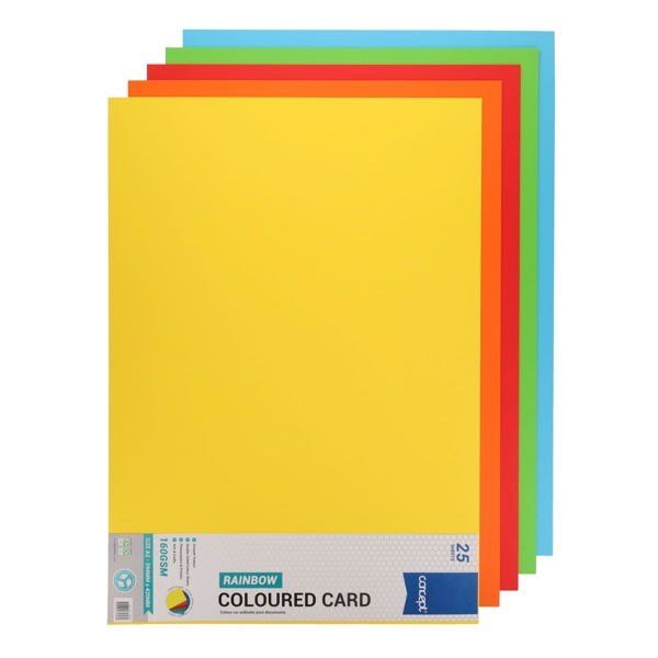 Concept A2 160gsm Card - Rainbow - ABC School Supplies