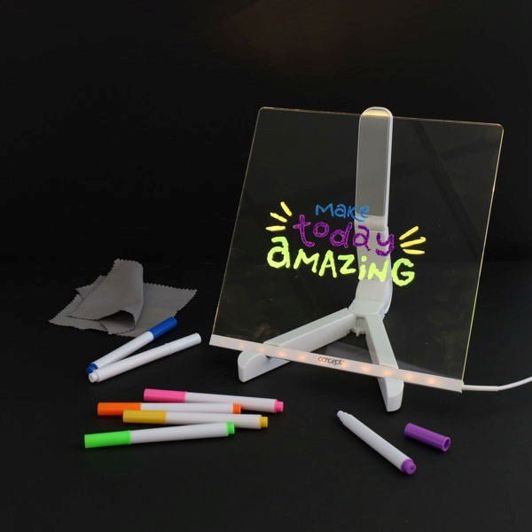 Concept Acrylic LED Notice Board - 200x200mm - ABC School Supplies