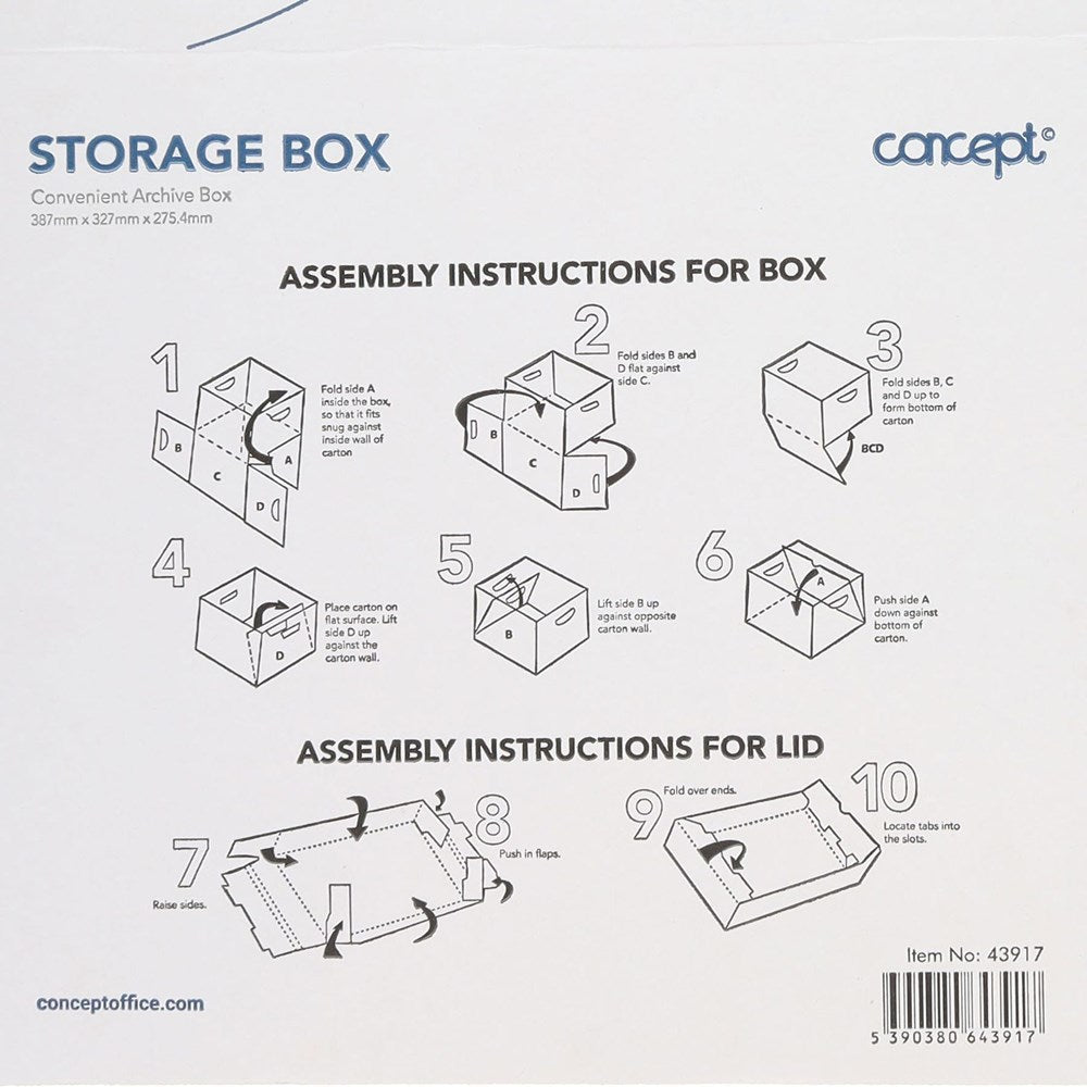 Concept Archive Storage Box Pack of 10 - ABC School Supplies