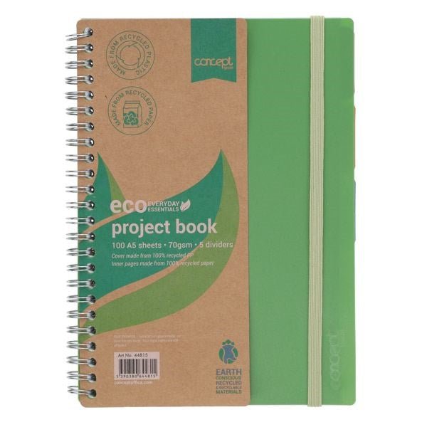 Concept Green A5 Project Book 100 Sheets - ABC School Supplies